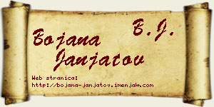 Bojana Janjatov vizit kartica
